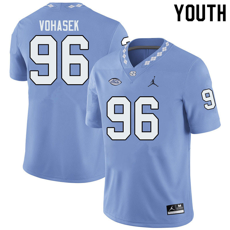 Jordan Brand Youth #96 Raymond Vohasek North Carolina Tar Heels College Football Jerseys Sale-Blue